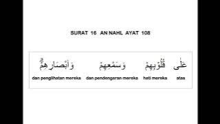016 SURAT AN NAHL AYAT 108 DAN TERJEMAHAN PER KATA