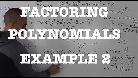 MHF4U (3.6) - factoring polynomials example 2