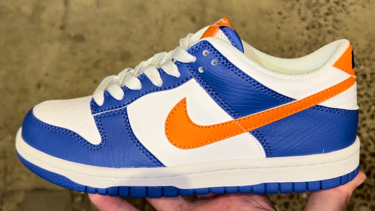 white and orange dunks