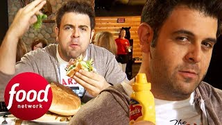 Will Adam Defeat Big Foot Lodge's Colossal Sasquatch Challenge? | Man v Food