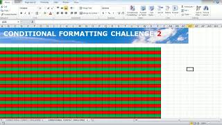 CONDITIONAL FORMATTING CHALLENGES IN MICROSOFT EXCEL