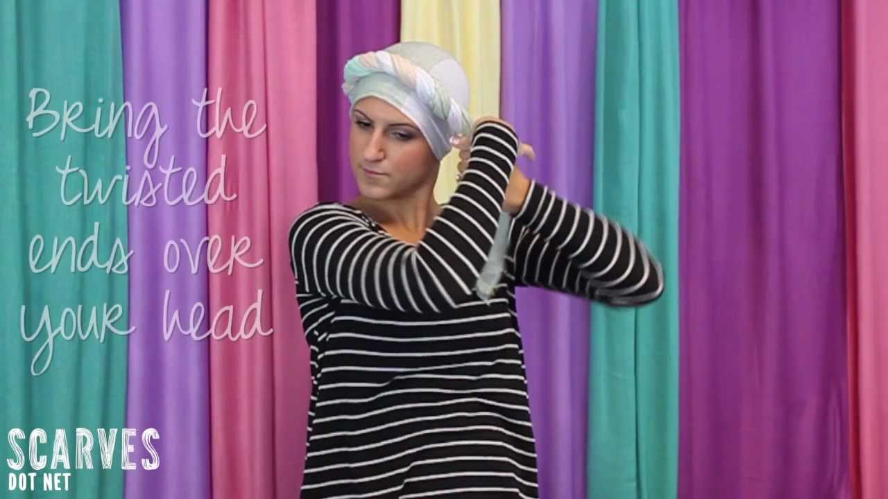 How to Tie a Head Scarf: Heidi Braid