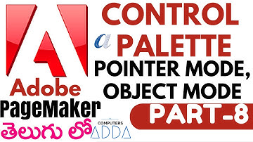 Adobe Page maker in Telugu 08 (Control Palette -Pointer & Object Modes) (www.computersadda.com)