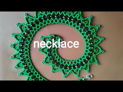 Necklace-tutorial. Колье из бисера и бусин. Мастер-класс