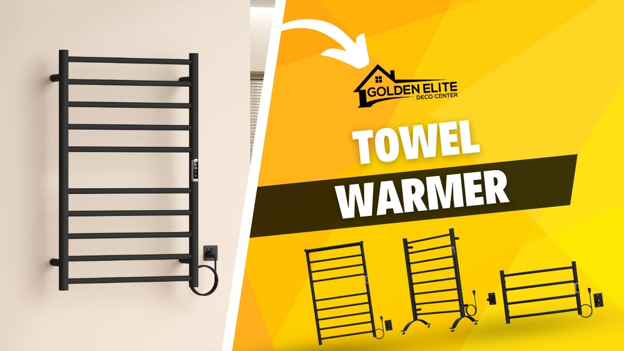 Towel Warmer | 4 Sizes | Easy Install | Matte Black Luxury for Your Bathroom