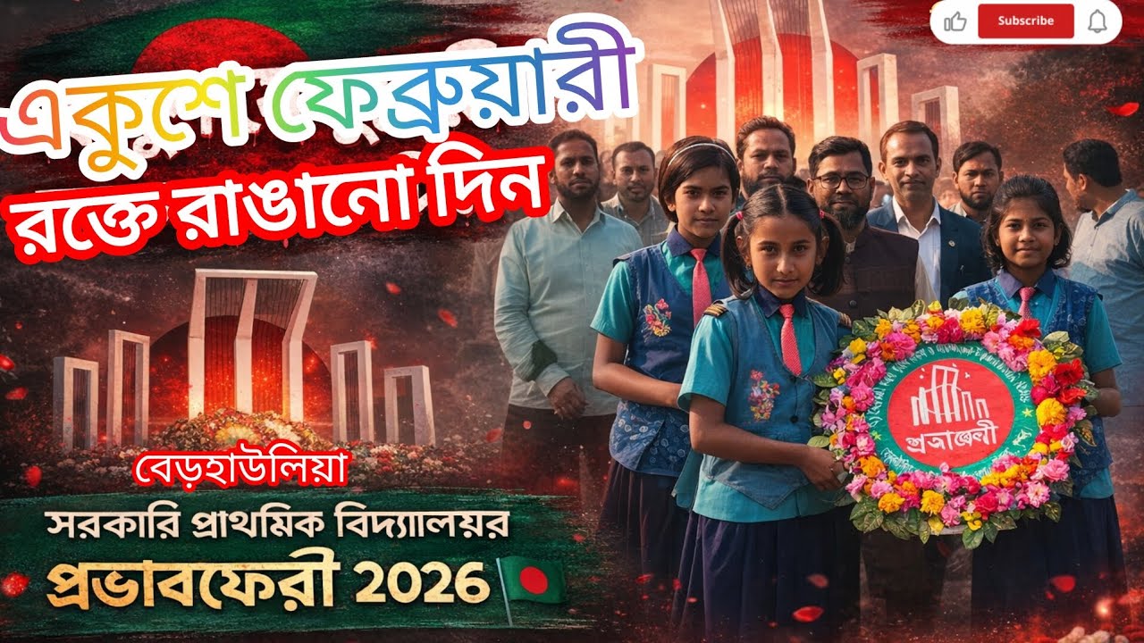 একুশে ফেব্রুয়ারী রক্তে রাঙানো দিন | অমর একুশে |বেড়হাউলিয়া স.প্রা. বিদ্যালয় | ওমর  | @asharalohelpbd