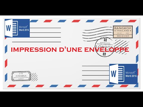 Vidéo: Comment imprimer une adresse sur une enveloppe ?