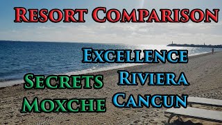 Luxury Adults Only Resort Comparison: Secrets Moxche vs Excellence Riviera Cancun, Cancun Mexico.
