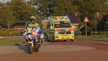 [VTB] Politie Team Verkeer begeleidt Ambulance 02-134 Oosterwolde met spoed naar het ziekenhuis!