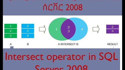 intersect operator on SQL server 2008 part 13