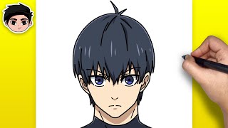 How to Draw Yoichi Isagi from Blue Lock | Easy Step-by-Step