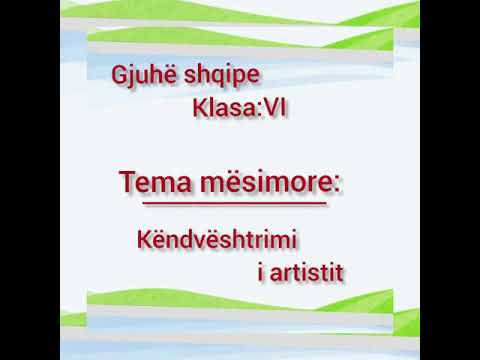 Gjuhë shqipe 6-Këndvështrimi i artistit