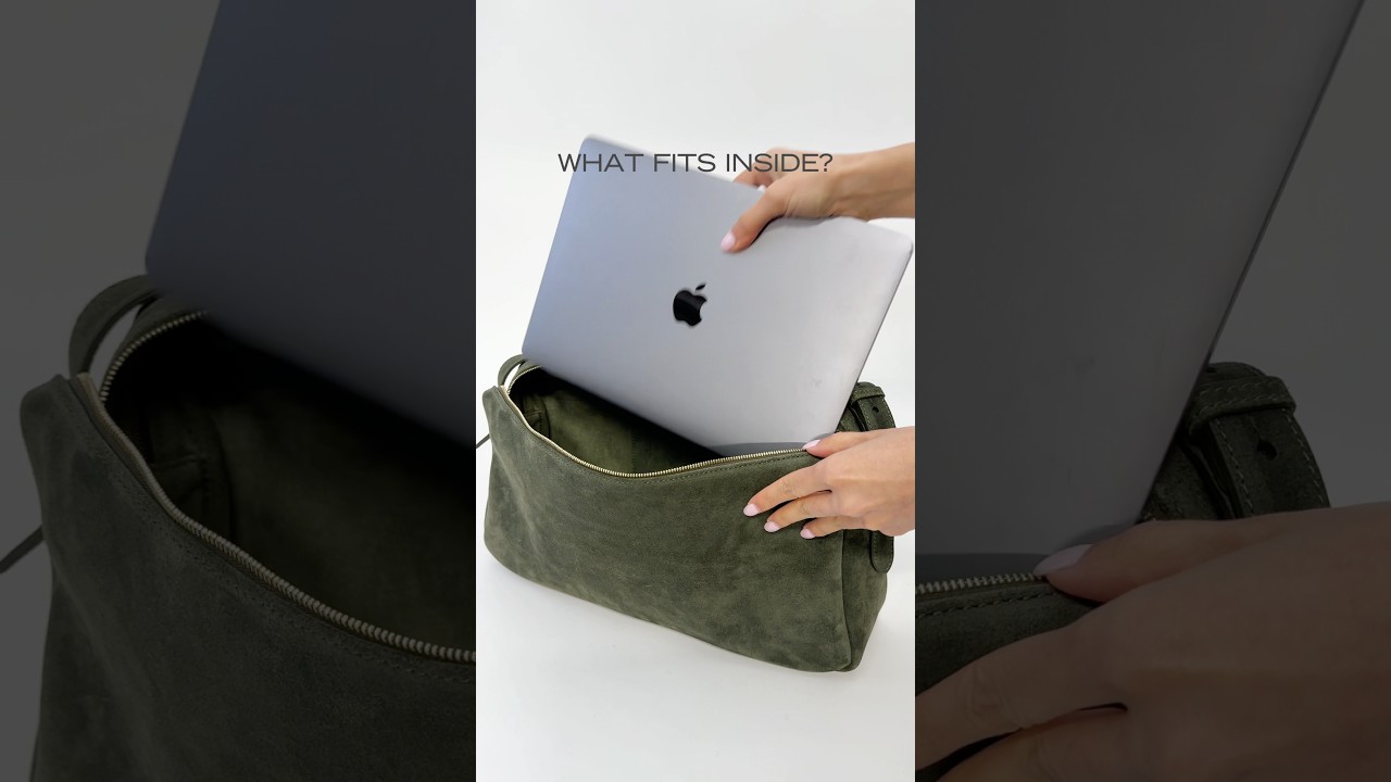 Our Trousse Large Suede Khaki✨ #bag #elleme #ellemebags - YouTube