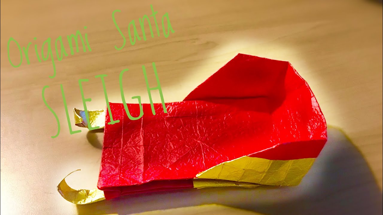 Origami Santa Sleigh