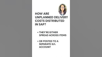 How Unplanned Delivery Costs Are Distributed in SAP #interview