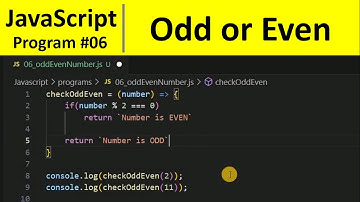 JavaScript Program 6 - Check if a Number is Odd or Even in JavaScript