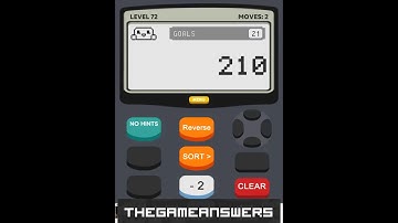 Calculator 2 The Game Level 72 Solution