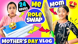 Switching Lives with Mom for 24 Hrs | Mom Daughter Role Swap🥰| Switch Up Challenge | Samayra Narula