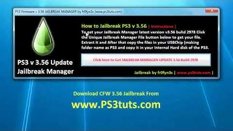 HOW TO JAILBREAK PS3 v 3.56 CUSTOM FIRMWARE