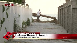 Taking a look at the damage at the beaches