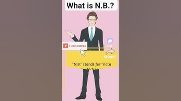 What is N.B.? #youtubeshorts #shorts #ytshorts  #nb