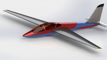 How To Design Glider Fixed Wing FOX 3V Model With SolidWorks Software " Free File"