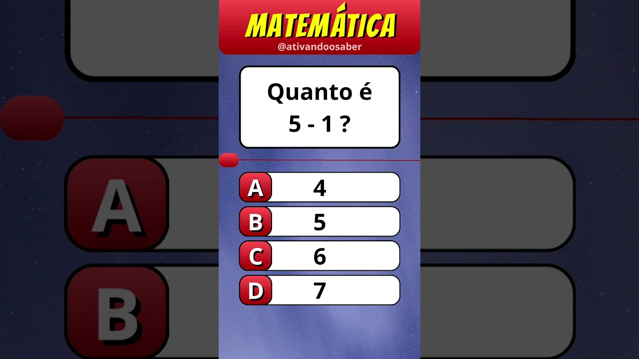 acertou todas? #quiz #matematica #matematicafacil #matematicabasica #q