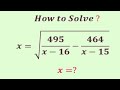 An Amazing Algebra Challenge | Olympiad Question | radical problem | Can you Solve this? | X=?