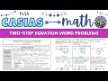 Two-Step Equations from Word Problems Quiz