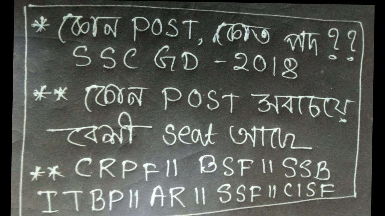 SSC GD Constable 2018 Post Preference  SSC GD Bharti 2018 Best Post Syllabus Selection Process