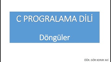 for Döngüsü