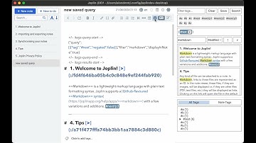 Save tag search queries and embed search results in Joplin notes (Inline Tag Navigator, v1.2.1)