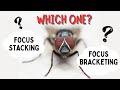 Focus stacking or focus bracketing