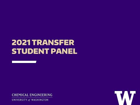 UW ChemE Transfer Student Panel 2021