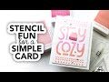A simply stenciled card project