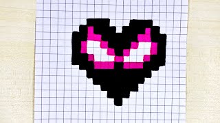 How To Draw Spider-Mans heart With Pixel Art ❤️🕸🕷#pixelart