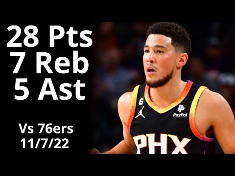 Devin Booker 28 Pts 5 Ast vs 76ers Highlights