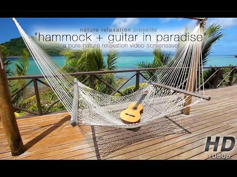"Hammock + Guitar in Paradise" Endless Nature Video w/ Stereo Sounds 1080p