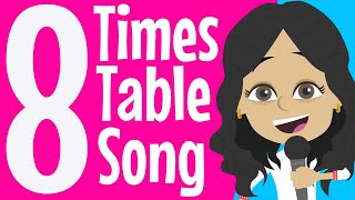 Eight Times Table | Eight Times Table Song | Multiplication Song | Maths Song | 8 | Times Tables