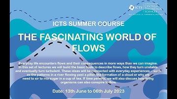 The Fascinating World of Flows (Lecture 2) by Rama Govindarajan