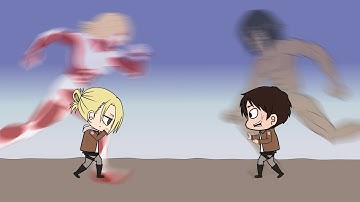 Chibi Titan Academy #2 - EREN VS ANNIE - Chibi Titan Animation