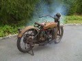 Starting original 1924 harley motorcycle