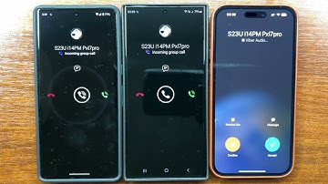 Samsung S23 Ultra vs iPhone 14 ProMax vs Pixel 7 Pro WhatsApp & Viber Group Incoming Voice Calls