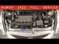 Honda Jazz Full Service || Oil, Oil Filter, Air Filter and NGK Plugs Change || Honda City Service