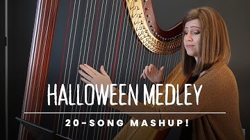Halloween Medley: 20-Song Mashup! (Harp Cover) + Sheet Music