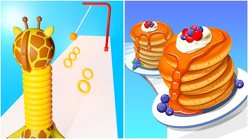 Long Neck Run vs Pancake Run | Android iOS Mobile Gameplay Walkthrough