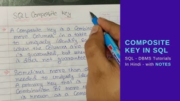 What is Composite key in SQL give an example? SQL Tutorials in Hindi | CSE Gyan