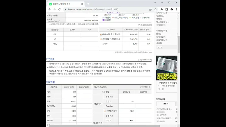 215090휴센텍 주가 전망 및 차트 분석