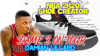 Nba Shoe Creator Dame 3 On Tour Damian Lillard Nba 2K20 Shoe Creator
