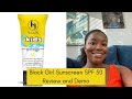 Black Girl Sunscreen SPF 50 Demo and Review on Oily Skin  #blackgirlsunscreen